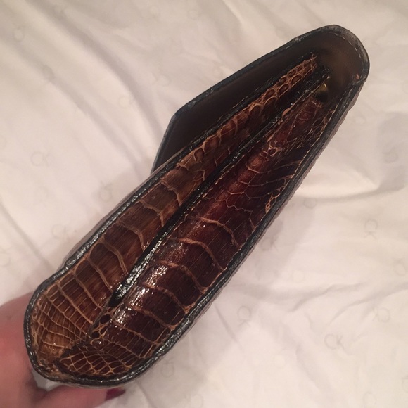 Stunning Vintage authentic crocodile clutch - Picture 5 of 8